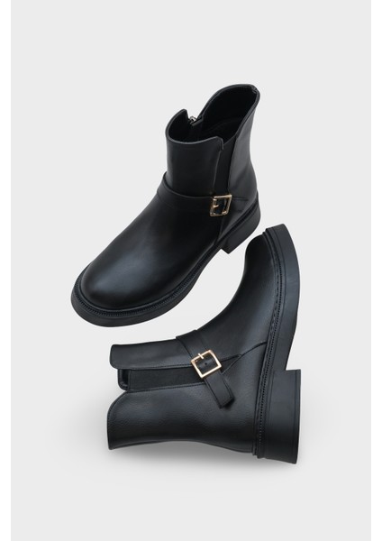 Daria Yandan Fermuarlı Tokalı Lastikli Kadın Bot indirimleri