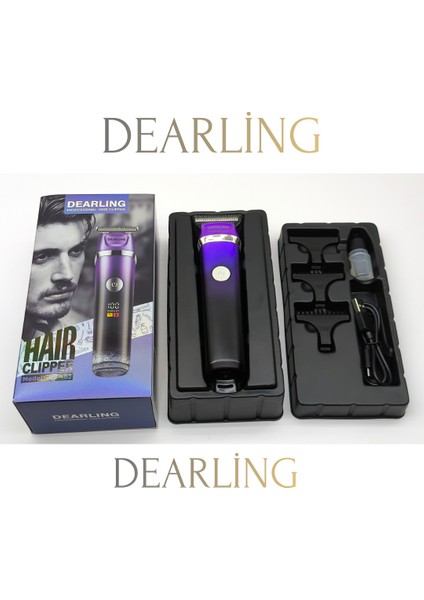 RF-102 Saç Sakal Tıraş Makinesi - Yüksek Hızlı Motor (7000 Rpm), LCD Ekranlı, 180 Dakika Çalışma Süresi