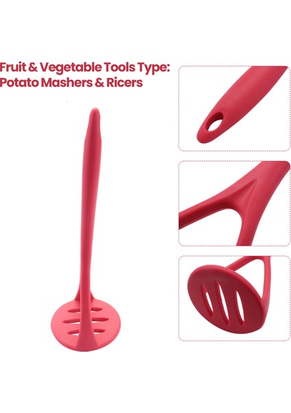 Yeni Silikon Patates Basınçlı Çamur Püresi Patates Presli Tatlı Fruit Ailesi Otel Restoranı Kırmızı Kullanın (Yurt Dışından) indirimleri