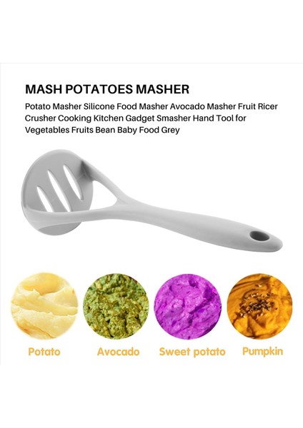 Yeni Silikon Patates Basınçlı Çamur Püresi Patates Preslenmiş Tatlı Meyve Aile Otel Restoranı Gri Kullanın (Yurt Dışından) fırsatları