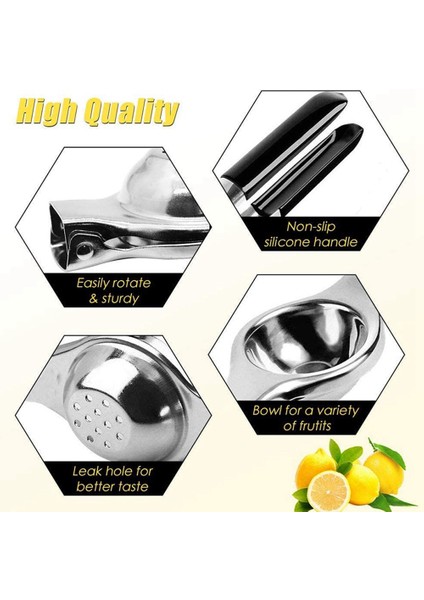 2x Limon Squeezer - Yeni Paslanmaz Çelik Manuel Limon Meydircısı Limon Kireç Squeezer Pres Silikon Tutma (Yurt Dışından) fiyatları