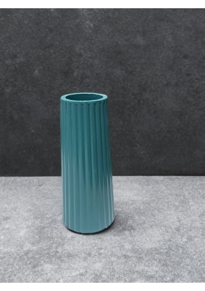 CB09 Çizgili Turkuaz Vazo fiyatları