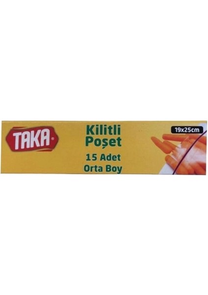 Heyf Taka Kilitli Buzdolabı Poşeti Orta 15'li