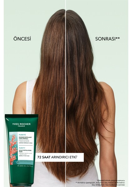 Arındırıcı 2si1 Arada Peeling ve Maske - Yağlı Saçlar / Purete - VEGAN-93093 fırsatları