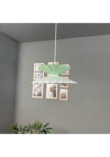 Rubby Beyaz-Mint Metal Tekli Avize Mutfak Modern Dekoratif Sarkıt Aydınlatma