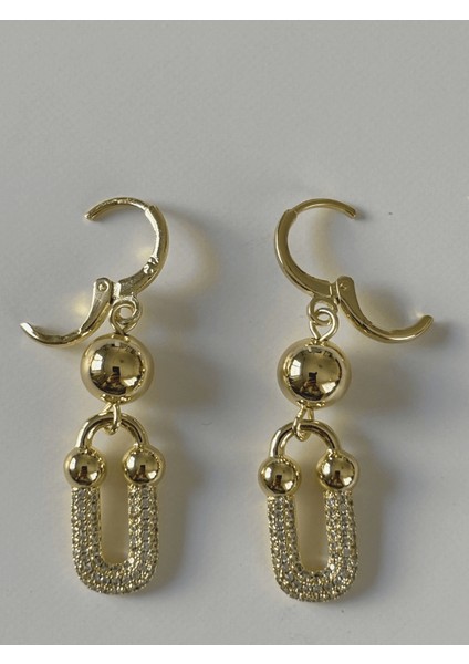 Altın Toplu Taşlı Sallantılı Gold Küpe fiyatları