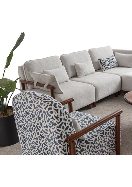 Soft Dinlenme Köşe Berjer Takımı Sağ Köşe