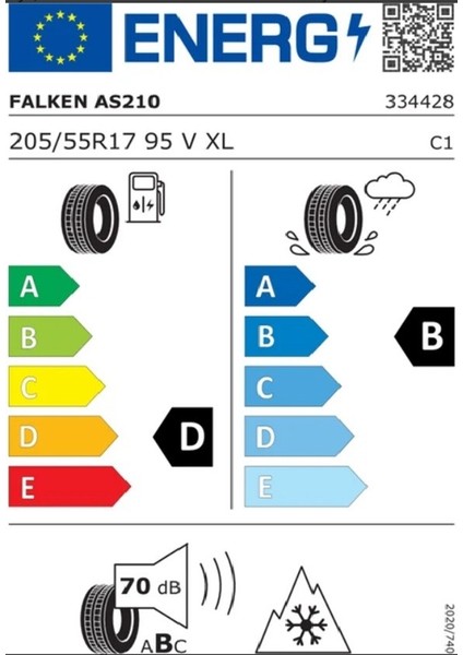205/55 R17 Tl 95V Xl Euroall Season AS210 Dört Mevsim Lastiği (Üretim TARIHI:2025) fiyatları