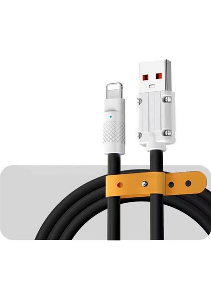 120W 6A Ios Apple Lightning Sıvı Silikon Data Hızlı Şarj Kablosu Bakır fiyatları