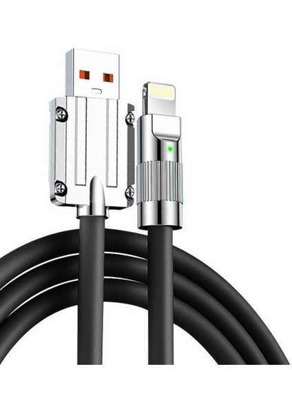 120W 6A Ios Apple Lightning Sıvı Silikon Data Hızlı Şarj Kablosu Bakır indirimleri