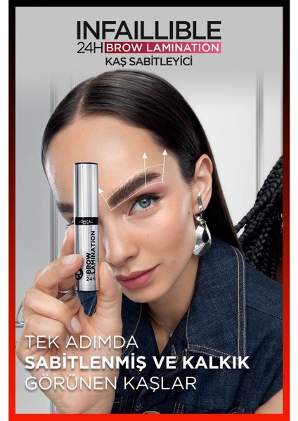 ınfaillible 24H Brow Lamination Şeffaf Kaş Sabitleyici & Maybelline New York Volum' Express Falsies Black Drama Maskara modelleri