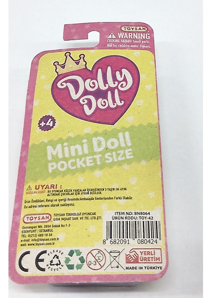 Dolly Minkie Eğlenceli Moda Partisi Bebekleri 24 Parça 9cm Dolly Doll 1 Adet