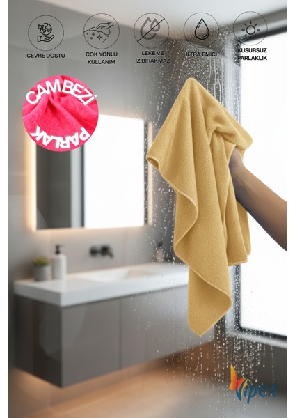 3'lü 50X70 Üniversal 320 Doku Parlak Cam Bezi