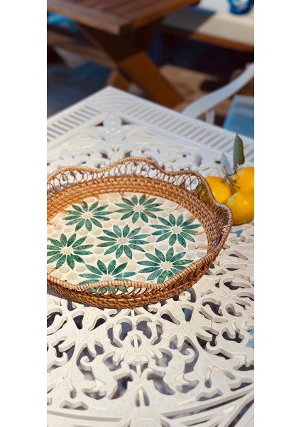Sedefli Rattan Tepsi/kase 30CM fiyatları
