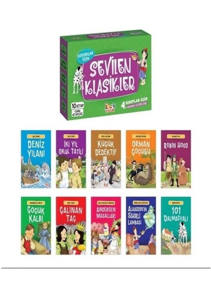 Çocuklar Için Popüler Klasikler 10 Kitap + Soru Kitapçığı