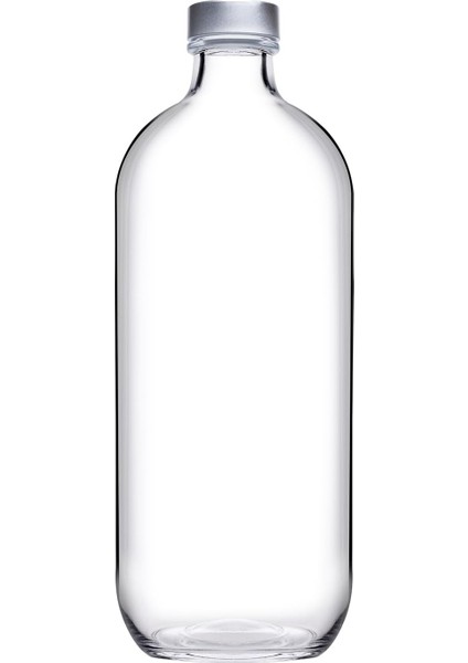 Kapaklı Cam Şişe, Şeffaf, 1 Litre