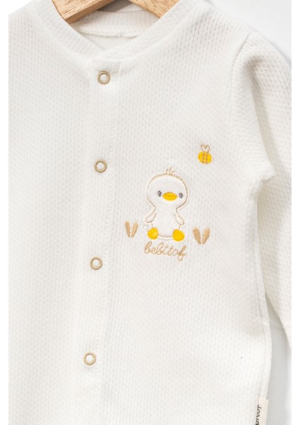 % 100 Coton 10 Lu Hastane Çıkışı Yeni Sevimli Civciv Desenli 10130 Ekru modelleri