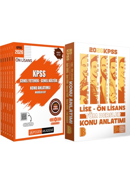 2026 Kpss Lise Ön Lisans Tüm Dersler Konu - 2026 Kpss Ön Lisans Konu Modüler Set (6 Kitap)
