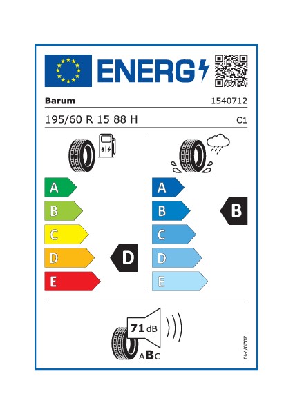 195/60R15 88H Barum Bravuris 5hm Yaz Lastiği 2025 Üretimi fırsatları