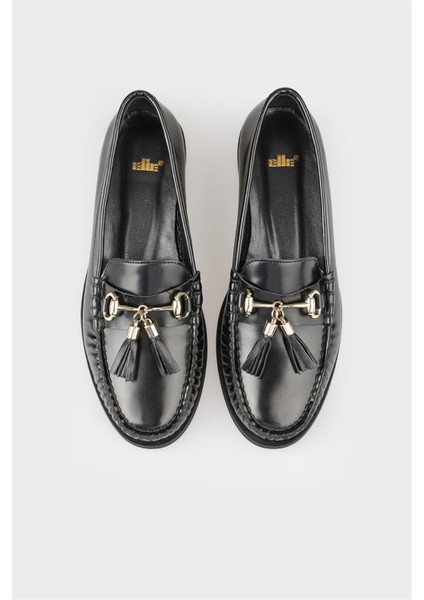 Siyah Deri Kadın Günlük Ayakkabı fırsatları