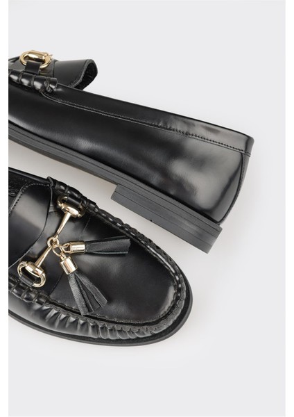 Siyah Deri Kadın Günlük Ayakkabı indirimleri