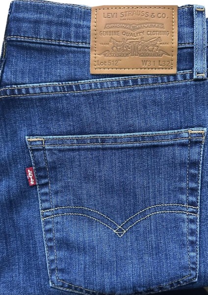 512 Slim Taper Likralı Esnek Kumaş Kot Pantolon Dark Blue