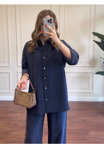 Gömlek Pantolon Modal Takım - Lacivert