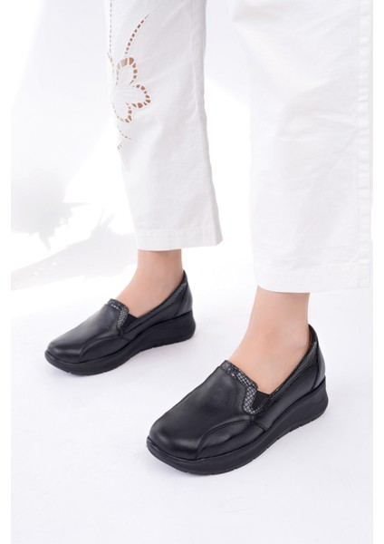 Kadın Hakiki Deri Siyah Kemik Çıkıntısına Özel Ortopedik Ayakkabı modelleri