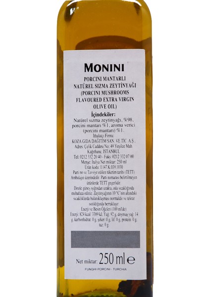 Porcini Mantarlı Zeytinyağı 250 ml modelleri