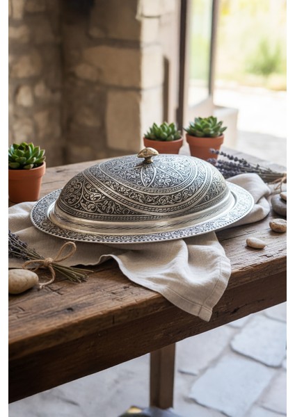Hünkar Sofrası El Oyması Bakır Servis Tabağı fiyatları