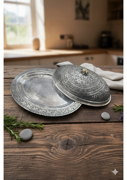 Hünkar Sofrası El Oyması Bakır Servis Tabağı fırsatları