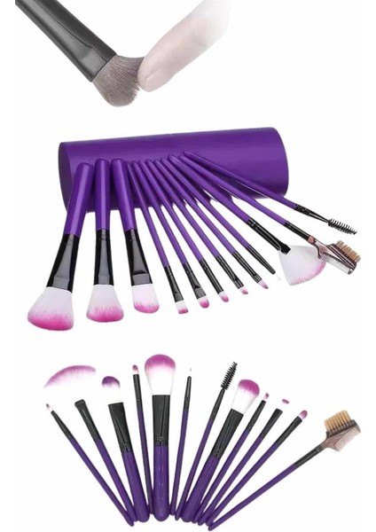 12 Parça Yumuşak Uçlu Makyaj Fırça Set-Göz ve Yüz Makyajı Için Fırça Set - MCT4627-8158 indirimleri