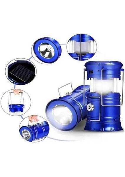 Büyük Boy Güneş Enerjili Kamp Feneri Işıldak Lamba USB Şarjlı - MCT1148-5053 fırsatları