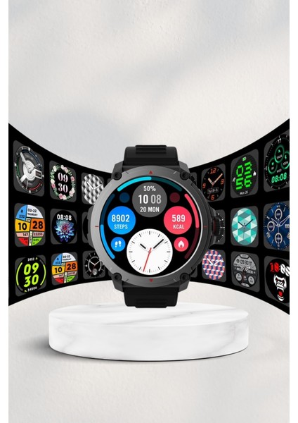 Akıllı Saat Amoled Ekran Metal ve Deri Kordonlu Uyku ve Sağlık Takibi Titreşiml - MCT3261-4153 modelleri