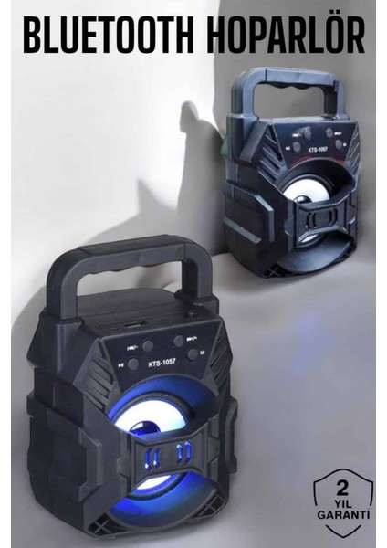 Taşınabilir Bluetooth Hoparlör LED Işıklı Uzun Pil Ömrü - MCT5563-9642