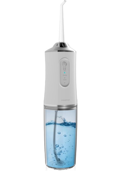 PBS702 Şarjlı Ağız Duşu 3 Modlu 4 Yedek Başlık Ipx6 Su Geçirmez Type-C Şarjlı Beyaz