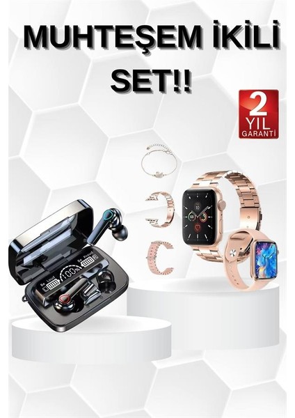 Dijital Göstergeli Powerbank Bluetooth Kulaklık ve Yeni Nesil Amoled Ekran Akıll? - MCT6283-4187 fiyatları