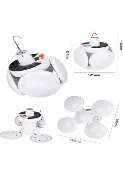 5 Kanatlı Bahçe Aydınlatma LED Askılı Solar Güneş Enerji USB Sarjlı - MCT9150-2856 indirimleri