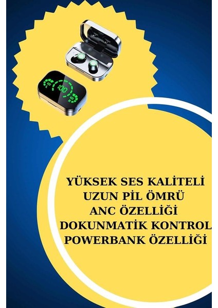 Yeni Nesil Kaliteli Akıllı Saat ve Kablosuz Bluetooth Kulaklık Yüksek Ses Kalit - MCT2974-1564