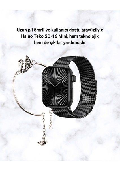 Sq-16 Mini Series 10 Akıllı Saat | Şık ve Hafif Tasarım 3 Kordon Seçeneği - MCT4261-9371 fırsatları