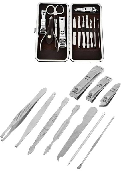 12 Parça Manikür Pedikür Seti Tırnak Bakımı Nasır Temizleme El Ayak Bakımı - MCT2198-7652 fırsatları