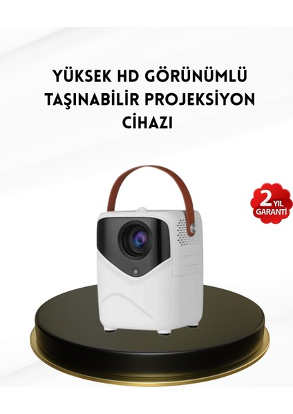 Mini Akıllı Projektör – 1080P Full Hd 64GB Depolama 2gb Ram Uzaktan Kumanda Des - MCT3768-4613