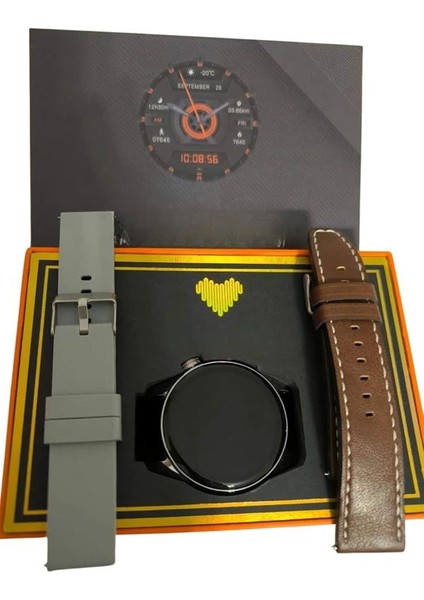 Yeni Nesil Akıllı Saat Çift Kordonlu 1.5 Inç Yuvarlak Ekran Gps ve Nfc Uyumlu - MCT1126-1080 indirimleri