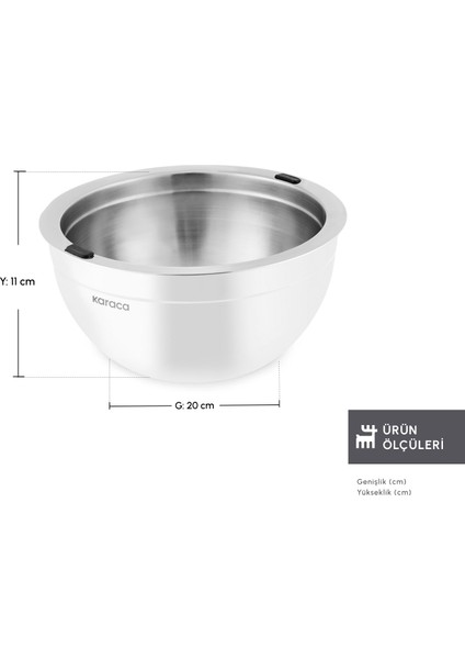 Mutfaksever Ice Hot Bowl Çift Cidarlı ve Su Hazneli Çelik Servis Kasesi 20 cm fiyatları