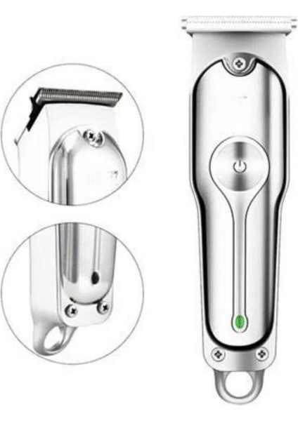Paslanmaz Çelik Bıçaklı Kablosuz Şarjlı Dijital Göstergeli Tıraş Makinesi - MCT4986-8041
