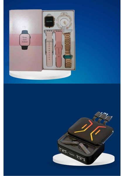 Wireless Şarjlı Akıllı Saat ve Dijital Göstergeli Kablosuz Bluetooth Kulaklık - MCT3814-2159 fırsatları