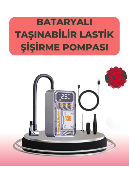 Çok Fonksiyonlu Araç Bisiklet Top Uyumlu Elektrikli Hava Pompası - MCT7810-2949