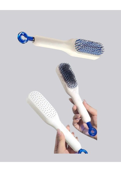 Kendini Temizleyen Ergonomik Saç Tarağı – Abs Gövde Silikon Diş - MCT8569-1915 fiyatları