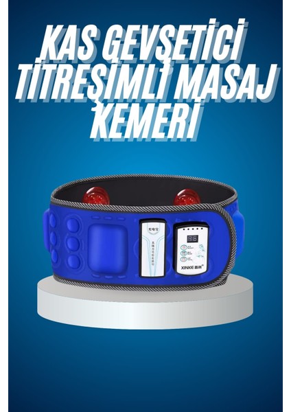 Titreşimli Kas Gevşetici Masaj Kemeri Zayıflama Aleti Bel Bölge Sırt Masaj Alet - MCT9336-1678