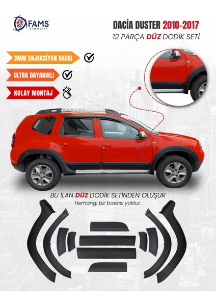 Dacia Duster 2010-2017 Uyumlu Dodik Seti 12 Parça (Baskısız) Düz